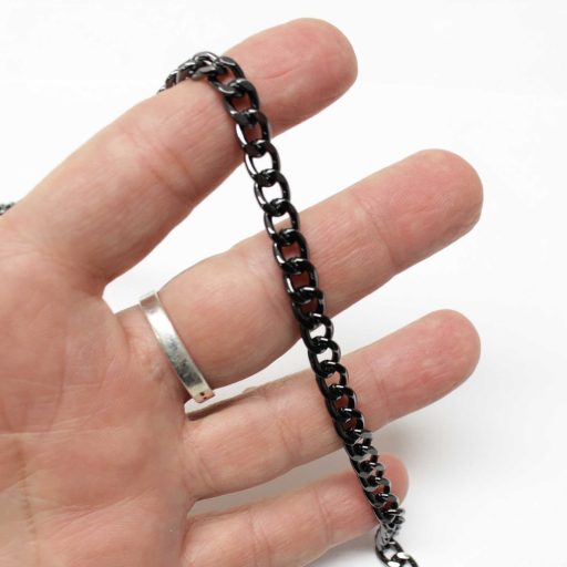 Táska lánc, nikkel, 6 mm x 8 mm
