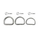 Vas D-karika, 25 x 3 mm, nikkel
