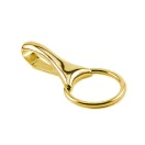Karikás karabiner 40mm, nikkel