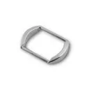 Íves fogótartó dísz, 20 mm, ezüst színű 