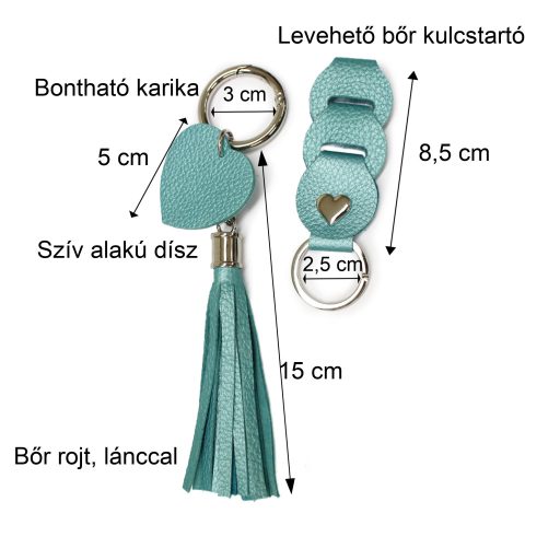 Táskadísz és kulcstartó aranyszínű bőrből