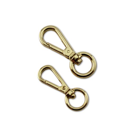 Karabiner, arany, 12 mm