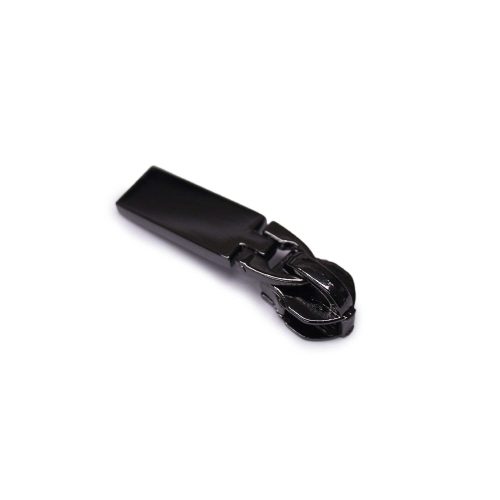 Cipzár kocsi lapos húzóval, fekete, 5 mm-es műanyag cipzárhoz - RT10