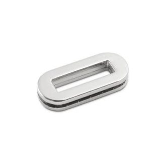 Ringli, ovális , csavarozható, 2,5 cm széles, nikkel