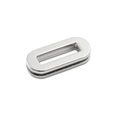 Ringli, ovális , csavarozható, 2,5 cm széles, nikkel