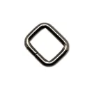 Vas téglalap fogótartó, fekete nikkel, 25 mm x 20 mm