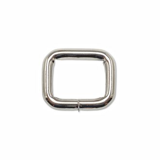 Vas téglalap fogótartó, nikkel, 25x20x6 mm