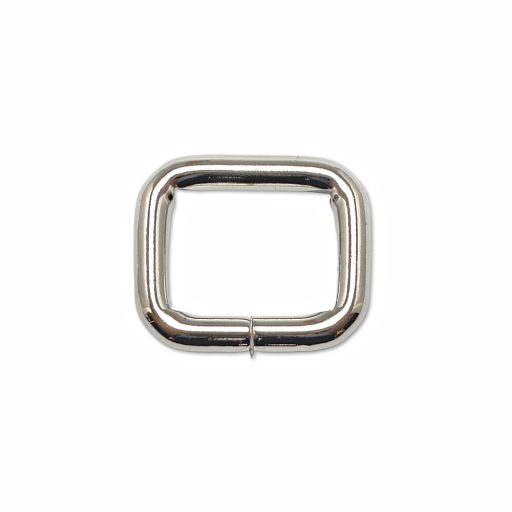 Vas téglalap fogótartó, nikkel, 25x20x6 mm