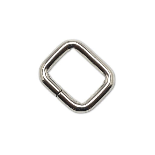 Vas téglalap fogótartó, nikkel, 25x20x6 mm