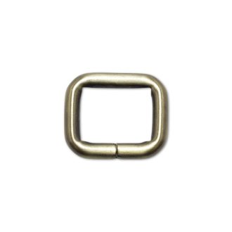 Vas téglalap fogótartó, antik, 25 mm x 20 mm