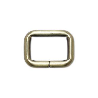 Vas téglalap fogótartó, antik, 30 mm x 20 mm