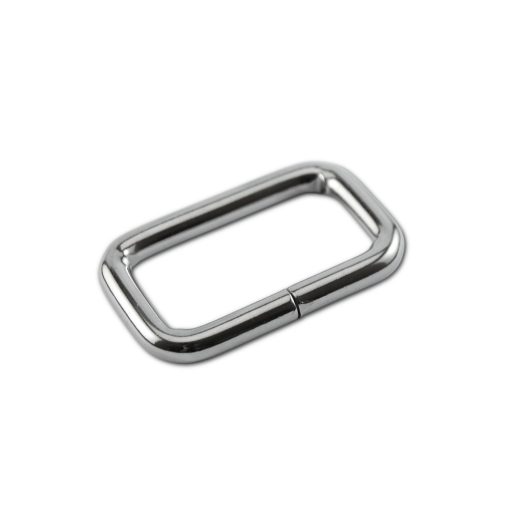 Vas téglalap fogótartó, fekete nikkel, 40 mm x 20 mm x 6mm
