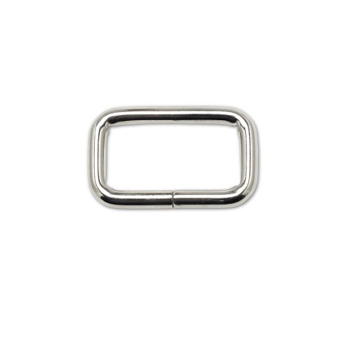 Vas téglalap fogótartó, nikkel, 40 mm x 20 mm x 6 mm