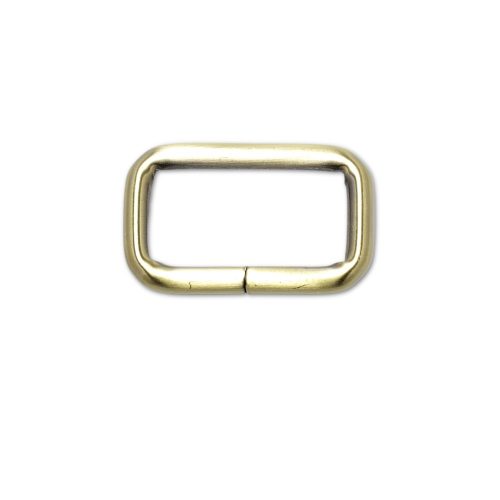 Vas négyzet fogótartó, antik, 40 mm x 20 mm