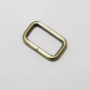 Vas négyzet fogótartó, antik, 40 mm x 20 mm