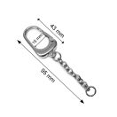 Kulcstartó karabiner lánccal, arany