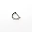 Lapos D-karika, 15 mm, nikkel