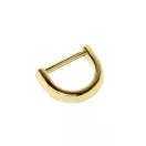 Lapos D-karika, arany, 25 mm