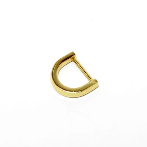 Lapos D-karika, arany, 20 mm
