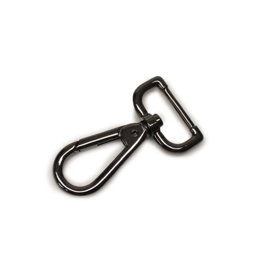 Lapos karabiner, fekete, 30 mm