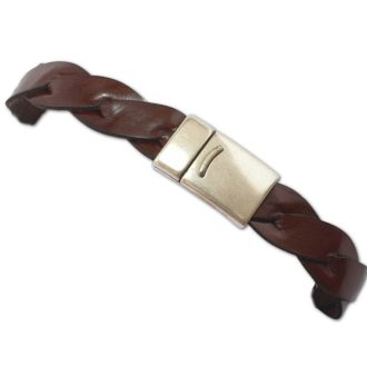 Íves karkötő csat, ezüstözött, 13 mm