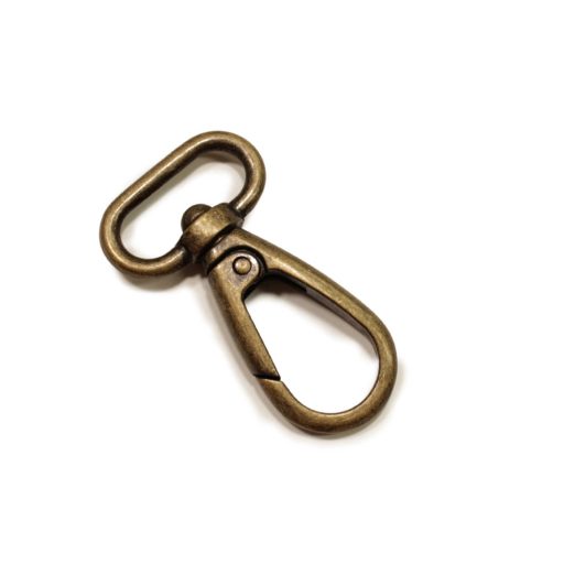Karabiner, sötét antik, 25 mm