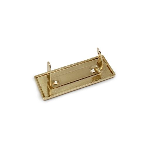Gravírozható fém plakett, 40x15 mm, arany