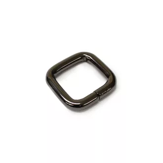 Vas négyzet fogótartó, fekete, 20 mm x 20 mm