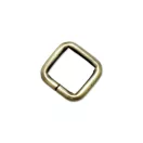 Vas négyzet fogótartó, antik, 20 mm x 20 mm