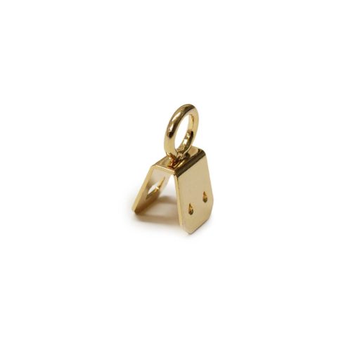 Karikás fogótartó, arany, 6 mm