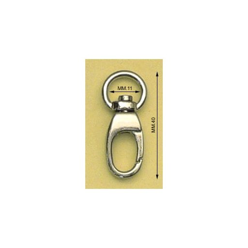Karabiner, arany, 11 mm