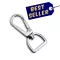 Lapos karabiner, 15 mm, nikkel