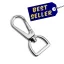 Lapos karabiner, 15 mm, nikkel