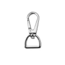 Lapos karabiner, 15 mm, nikkel
