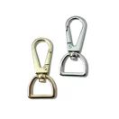 Lapos karabiner, 15 mm, nikkel