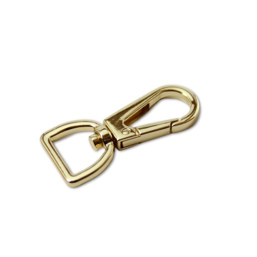 Lapos karabiner, 15 mm, arany