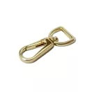 Lapos karabiner, 15 mm, arany