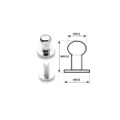Pisztolygomb, nikkel, 6 mm