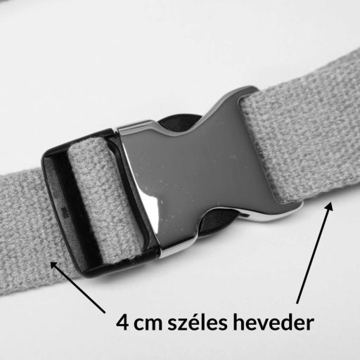 Fém és műanyag hevedercsat, 38 mm
