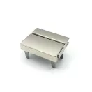 Szögletes táska csat zár, nikkel, 35 mm