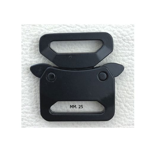 Hevedercsat, fekete, 25 mm
