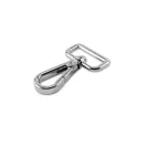 Lapos karabiner, nikkel, 25 mm