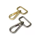 Lapos karabiner, nikkel, 25 mm
