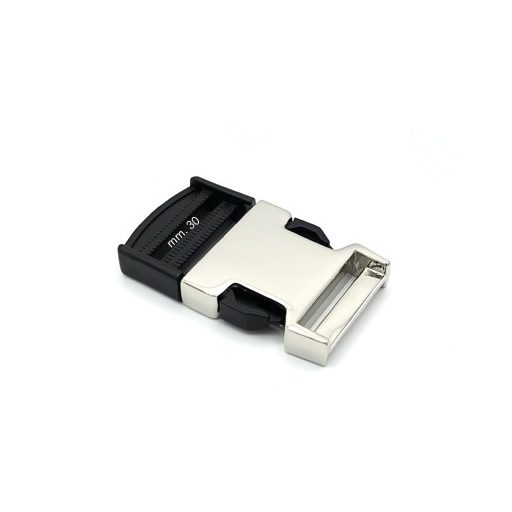 Fém és műanyag hevedercsat, 30 mm