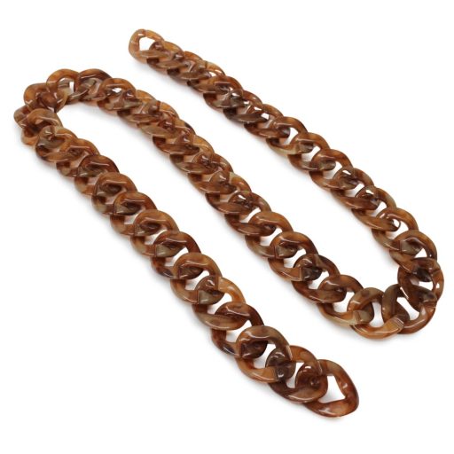 Műanyag vastag táska lánc, bézs, 1 méter hosszú