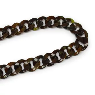 Vastag műanyag táskalánc – szaru hatású (1 m)