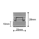 Fogótartó, 25 mm, nikkel