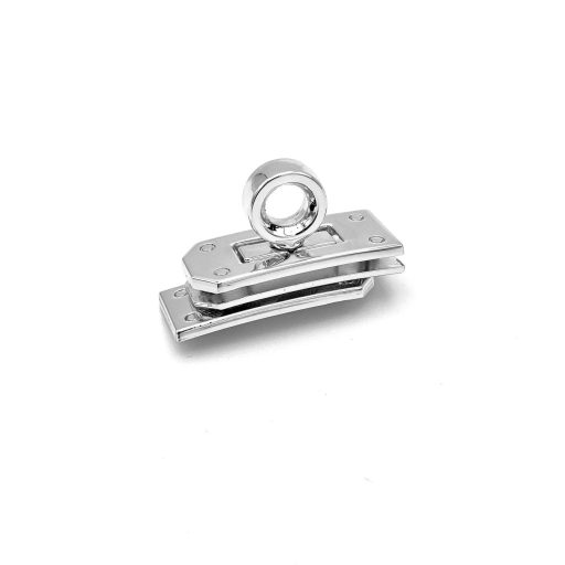 karkötő csat fordítózárral, nikkelmentes, ezüst színű