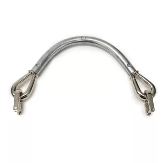 Íves bevonható fogó, ezüst, 12 cm