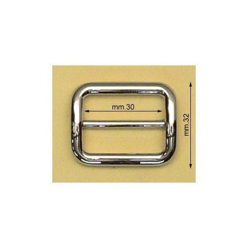 Zamak fix csúszó, 30x22x4 mm, nikkel